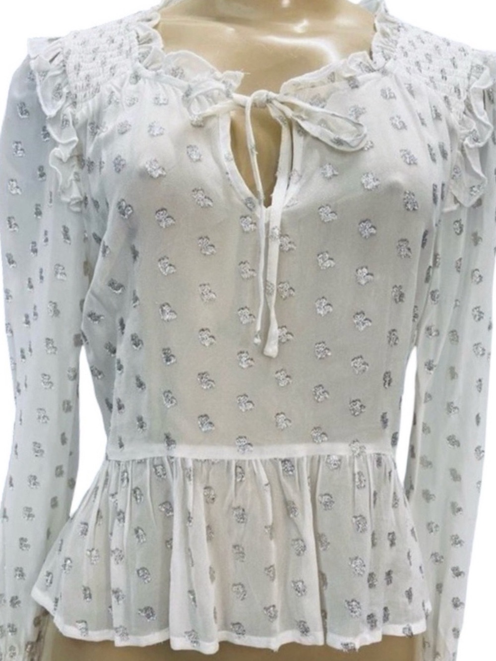 B.O.G. Diane Top “Ivory Heart” Small NWT $89 see